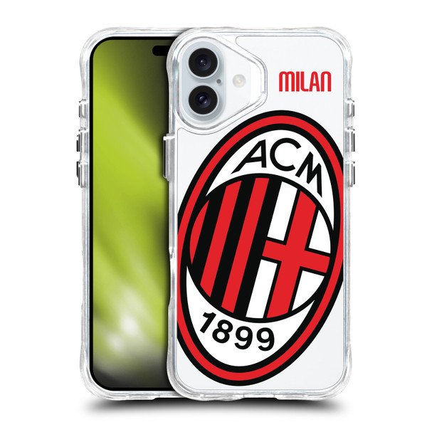 AC Milan Logo Icon Crest Oversized SHOCKPROOF BUMPER CASE COMPATIBLE WITH  & MAGSAFE Apple iPhone 16 Plus