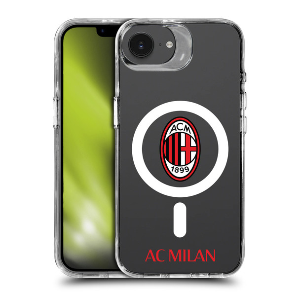 AC Milan Logo Icon Crest Logotype SHOCKPROOF BUMPER CASE COMPATIBLE WITH Apple iPhone 16e / Apple iPhone 17e & MAGSAFE