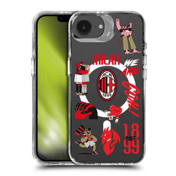 AC Milan Logo Icon Icons SHOCKPROOF BUMPER CASE COMPATIBLE WITH Apple iPhone 16e / Apple iPhone 17e & MAGSAFE