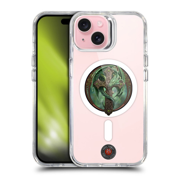 Anne Stokes Mixed Fantasy Art Dragon Woodland Guardian SHOCKPROOF BUMPER CASE COMPATIBLE WITH Apple iPhone 15 & MAGSAFE