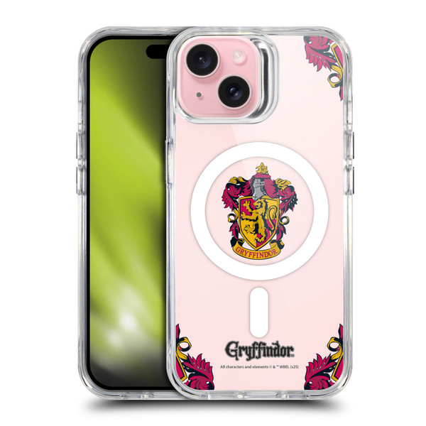 Harry Potter Houses Gryffindor SHOCKPROOF BUMPER CASE COMPATIBLE WITH Apple iPhone 15 & MAGSAFE