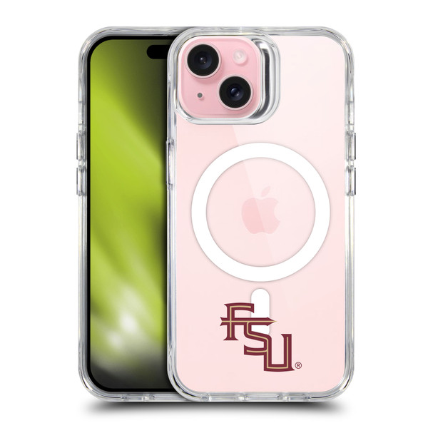 Florida State University FSU Florida State University Minimalist SHOCKPROOF BUMPER CASE COMPATIBLE WITH  & MAGSAFE Apple iPhone 15