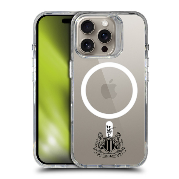 Newcastle United Football Club Logo Icon Crest Minimalist Black SHOCKPROOF BUMPER CASE COMPATIBLE WITH Apple iPhone 16 Pro & MAGSAFE