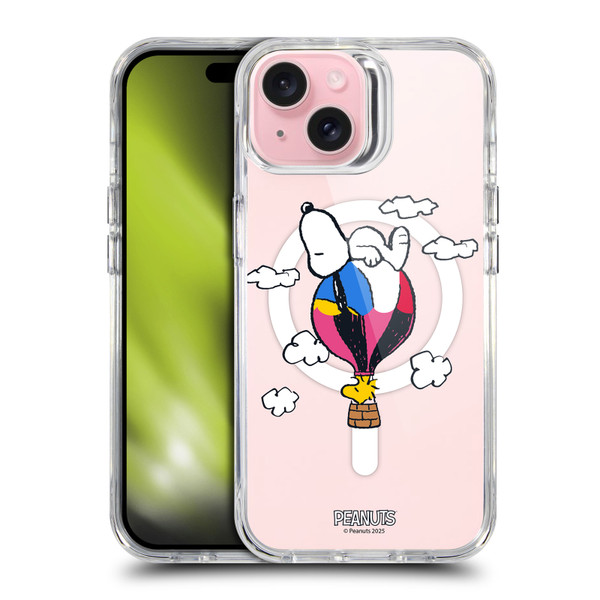 Peanuts Snoopy & Friends Woodstock Balloon SHOCKPROOF BUMPER CASE COMPATIBLE WITH  & MAGSAFE Apple iPhone 15