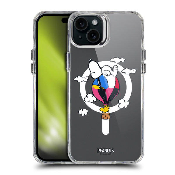Peanuts Snoopy & Friends Woodstock Balloon SHOCKPROOF BUMPER CASE COMPATIBLE WITH  & MAGSAFE Apple iPhone 15 Plus