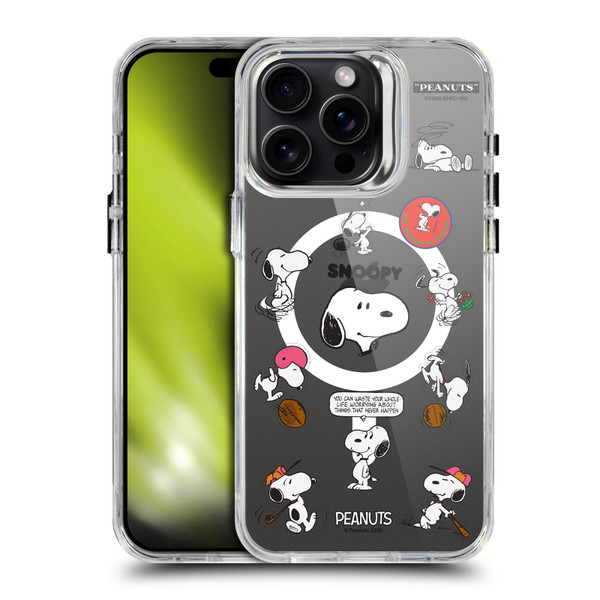 Peanuts Snoopy & Friends Fun Moments SHOCKPROOF BUMPER CASE COMPATIBLE WITH Apple iPhone 15 Pro Max & MAGSAFE