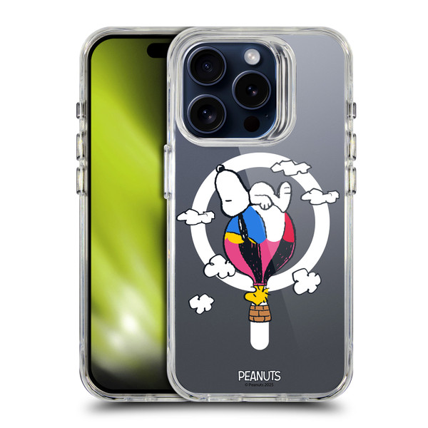 Peanuts Snoopy & Friends Woodstock Balloon SHOCKPROOF BUMPER CASE COMPATIBLE WITH  & MAGSAFE Apple iPhone 15 Pro