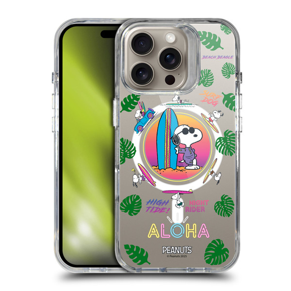 Peanuts Snoopy & Friends Tropical Surf SHOCKPROOF BUMPER CASE COMPATIBLE WITH  & MAGSAFE Apple iPhone 16 Pro