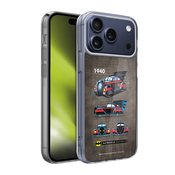 Batman DC Comics Batmobile History 1940 Comics Soft Gel Case for Apple iPhone 17 Pro Max