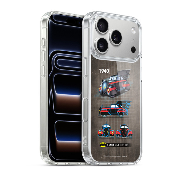 Batman DC Comics Batmobile History 1940 Comics Soft Gel Case for Apple iPhone 17 Pro
