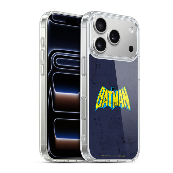 Batman DC Comics Logos Classic Distressed Look Soft Gel Case for Apple iPhone 17 Pro