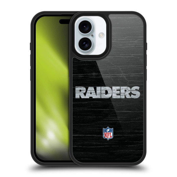 NFL Las Vegas Raiders Logo Distressed Look Gel Armour Case For Apple iPhone 16