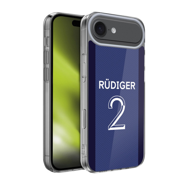 Chelsea Football Club 2020/21 Players Home Kit Group 1 Antonio Rüdiger Soft Gel Case for Apple iPhone 17 Air