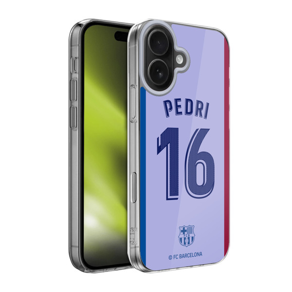 FC Barcelona 2021/22 Players Away Kit Group 1 Pedri Soft Gel Case for Apple iPhone 17