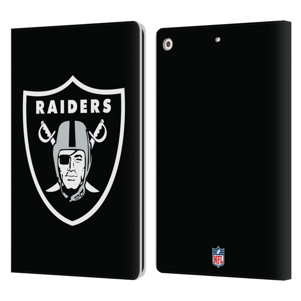 NFL Las Vegas Raiders Logo Plain Leather Book Wallet Case Cover For Apple iPad 10.2 2019/2020/2021 NFL Las Vegas Raiders Logo Plain Leather Book Wallet Case Cover For Apple iPad 10.2 2019/2020/2021