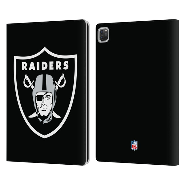 NFL Las Vegas Raiders Logo Plain Leather Book Wallet Case Cover For Apple iPad Pro 13 M4 2024