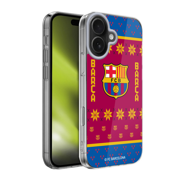 FC Barcelona Christmas Jumper Pattern 2 Soft Gel Case for Apple iPhone 17