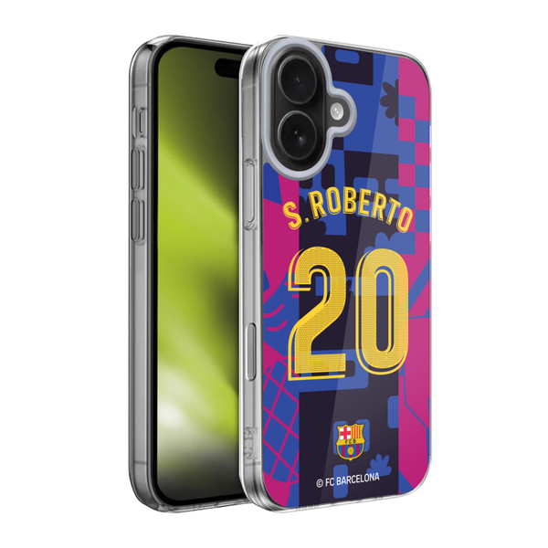 FC Barcelona 2021/22 Players Third Kit Group 2 Sergi Roberto Soft Gel Case for Apple iPhone 17