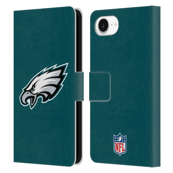 NFL Philadelphia Eagles Logo Plain Leather Book Wallet Case Cover For Apple iPhone 16e / Apple iPhone 17e