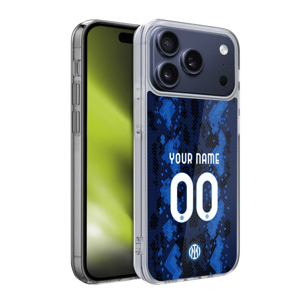 Custom Customised Personalised Inter Milan 2021/22 Crest Kit Home Soft Gel Case for Apple iPhone 17 Pro