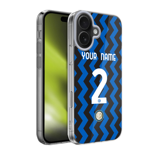 Custom Customised Personalised Inter Milan 2020/21 Crest Kit Home Soft Gel Case for Apple iPhone 17