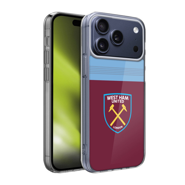 West Ham United FC 2019/20 Crest Kit Home Soft Gel Case for Apple iPhone 17 Pro Max