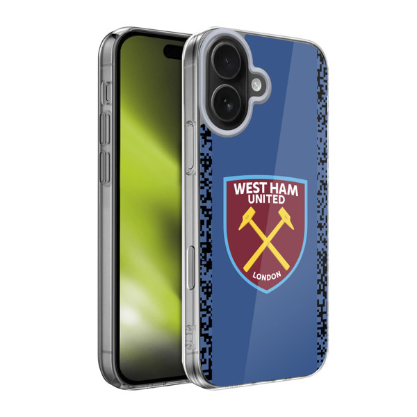 West Ham United FC 2021/22 Crest Kit Away Goalkeeper Soft Gel Case for Apple iPhone 17