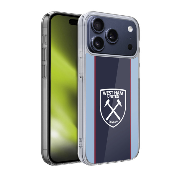 West Ham United FC 2021/22 Crest Kit Third Soft Gel Case for Apple iPhone 17 Pro