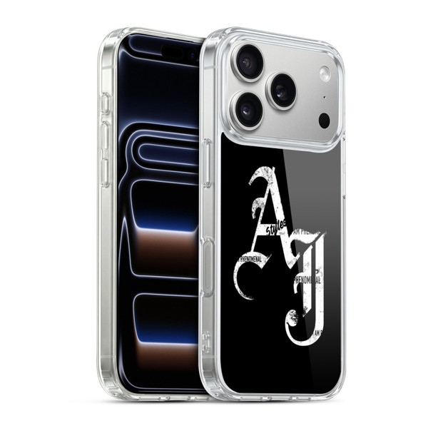 WWE Aj Styles Grunge Initials Soft Gel Case for Apple iPhone 17 Pro