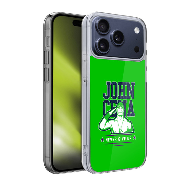 WWE Superstars 8 John Cena Never Give Up 2 Soft Gel Case for Apple iPhone 17 Pro