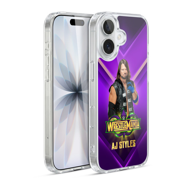 WWE Wrestlemania 34 Superstars AJ Styles Soft Gel Case for Apple iPhone 17