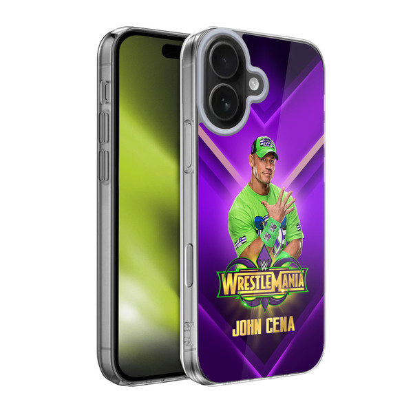 WWE Wrestlemania 34 Superstars John Cena Soft Gel Case for Apple iPhone 17