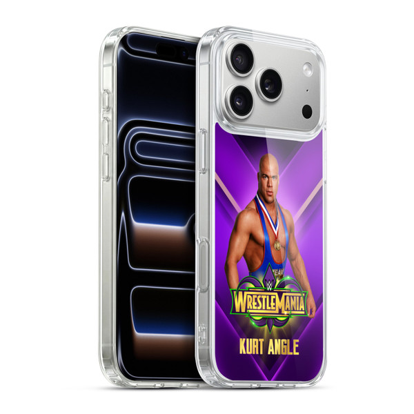 WWE Wrestlemania 34 Superstars Kurt Angle Soft Gel Case for Apple iPhone 17 Pro Max
