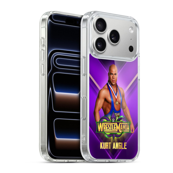 WWE Wrestlemania 34 Superstars Kurt Angle Soft Gel Case for Apple iPhone 17 Pro