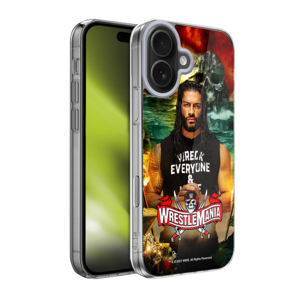 WWE Wrestlemania 37 Superstars Roman Reigns Soft Gel Case for Apple iPhone 17