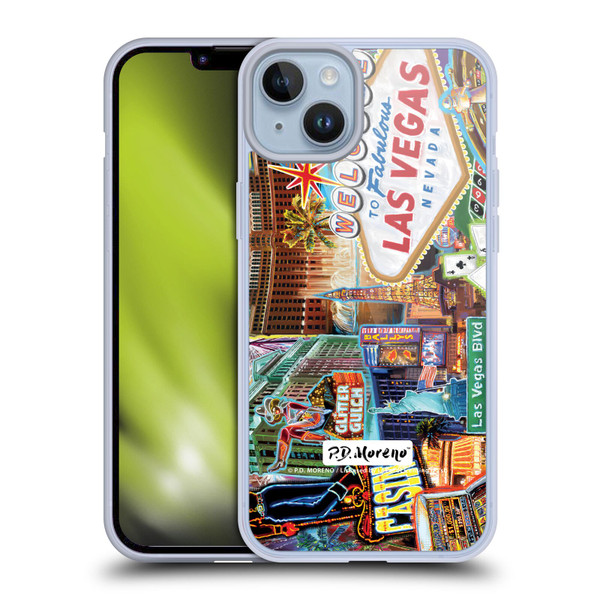 P.D. Moreno Cities Las Vegas 1 Soft Gel Case for Apple iPhone 14 Plus