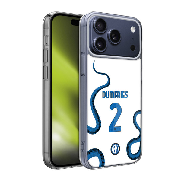 Fc Internazionale Milano 2021/22 Players Away Kit Denzel Dumfries Soft Gel Case for Apple iPhone 17 Pro Max
