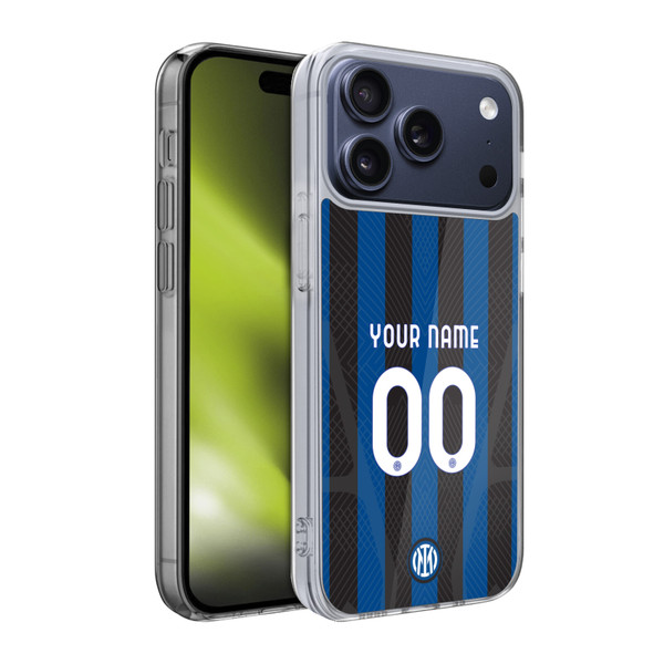 Custom Customised Personalised Inter Milan 2022/23 Crest Kit Home Soft Gel Case for Apple iPhone 17 Pro