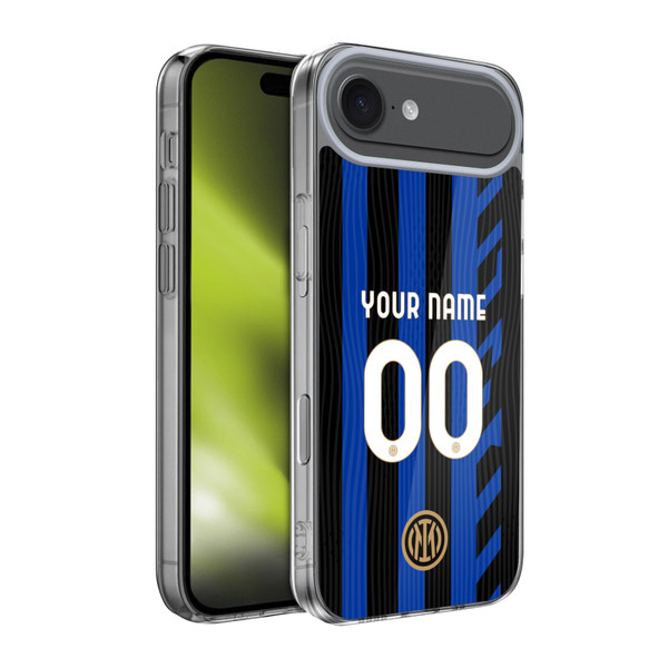Custom Customised Personalised Inter Milan 2024/25 Kit Home Soft Gel Case for Apple iPhone 17 Air