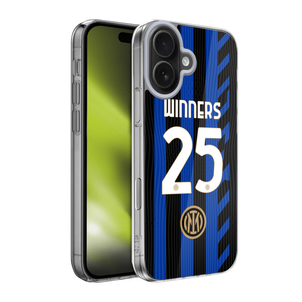 Fc Internazionale Milano 2025 Winners Home Kit Soft Gel Case for Apple iPhone 17