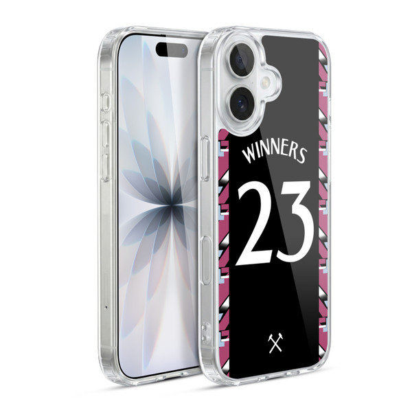 West Ham United FC 2023 Winners Away Kit Soft Gel Case for Apple iPhone 17