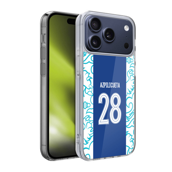Chelsea Football Club 2022/23 Players Home Kit César Azpilicueta Soft Gel Case for Apple iPhone 17 Pro