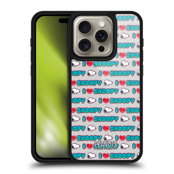Peanuts Snoopy Boardwalk Airbrush I Love Pattern Gel Armour Case For Apple iPhone 16 Pro Peanuts Snoopy Boardwalk Airbrush I Love Pattern Gel Armour Case For Apple iPhone 16 Pro