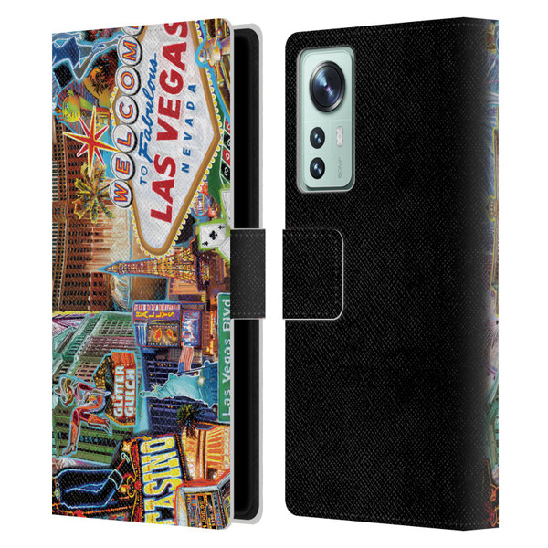 P.D. Moreno Cities Las Vegas 1 Leather Book Wallet Case Cover For Xiaomi 12