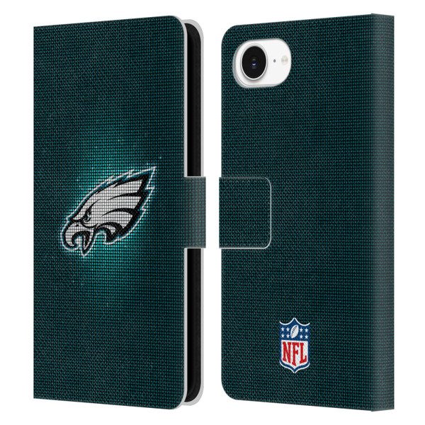 NFL Philadelphia Eagles Artwork LED Leather Book Wallet Case Cover For Apple iPhone 16e / Apple iPhone 17e