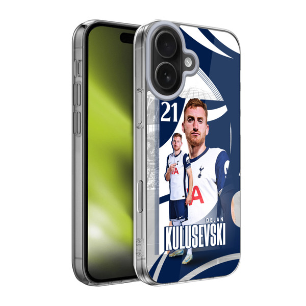 Tottenham Hotspur F.C. 2024/25 First Team Dejan Kulusevski Soft Gel Case for Apple iPhone 17