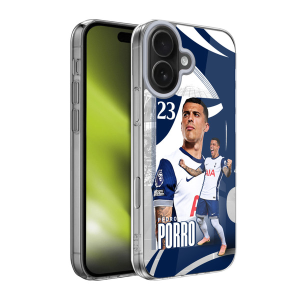 Tottenham Hotspur F.C. 2024/25 First Team Pedro Porro Soft Gel Case for Apple iPhone 17