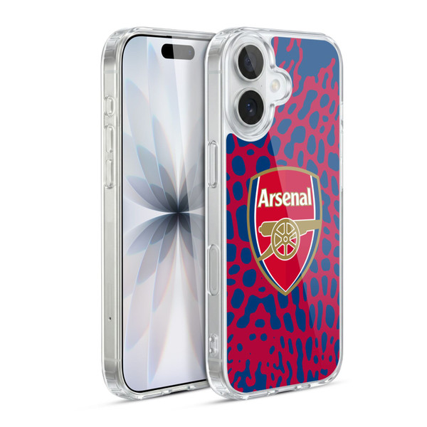 Arsenal FC Logos Animal Pattern Soft Gel Case for Apple iPhone 17