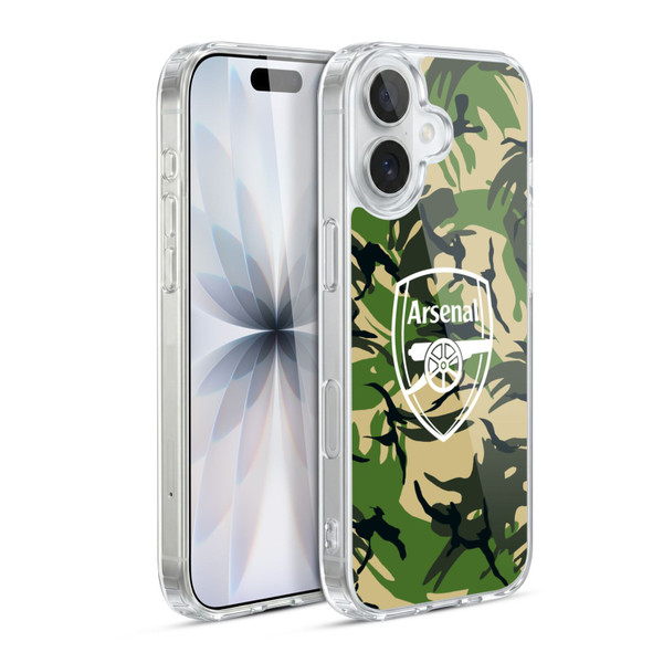 Arsenal FC Logos Camouflage Disruptive Pattern Soft Gel Case for Apple iPhone 17