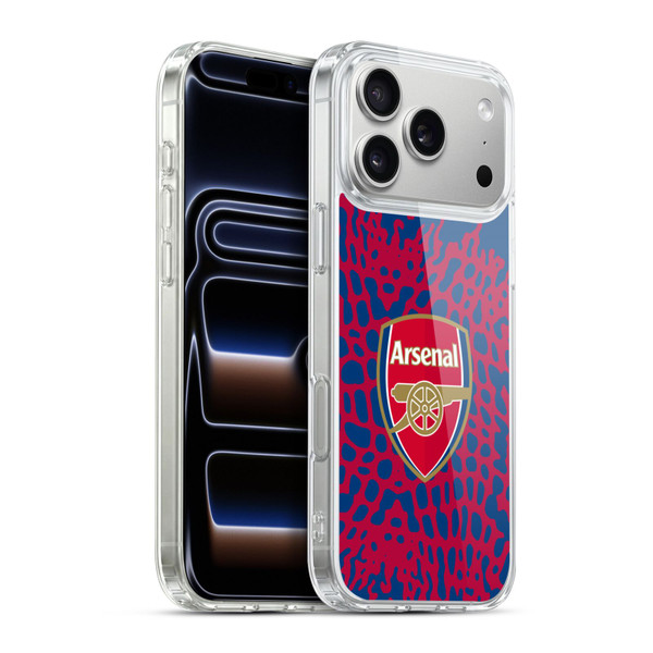 Arsenal FC Logos Animal Pattern Soft Gel Case for Apple iPhone 17 Pro Max